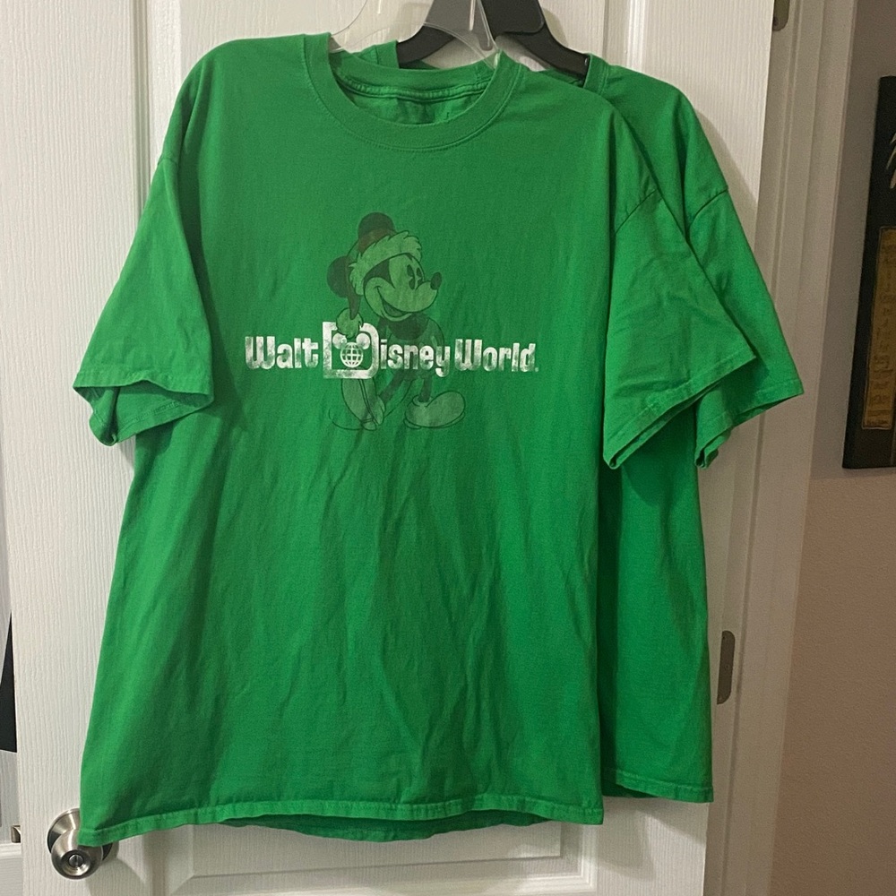 2 Disney Green Hanes T-Shirt